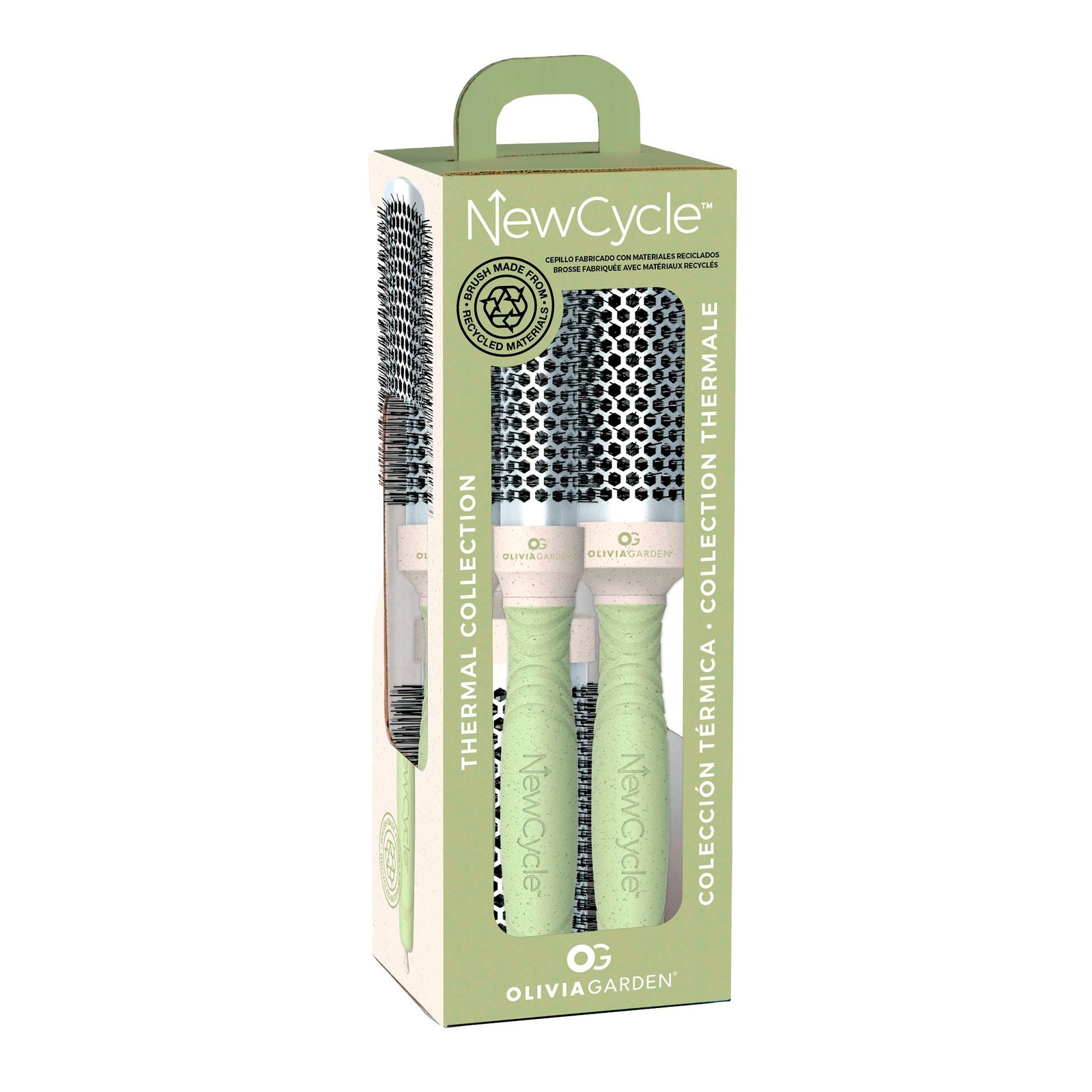 KIT DE CEPILLOS TÉRMICOS OLIVIA GARDEN NEWCYCLE X 4 UNIDADES